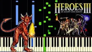 HEROES III - INFERNO TOWN Theme | Piano cover | Synthesia