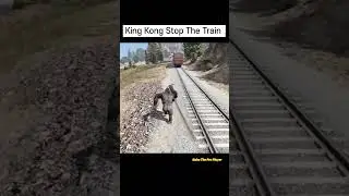 King Kong Stop The Train | GTA 5 Online Gameplay Video #gta5 #games #gameplay #train #shorts #reels