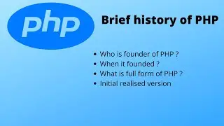 history of php in hindi | brief history of php | history of php language | PHP full form
