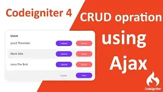 Mastering CRUD Operations with Ajax in CodeIgniter 4 | Ultimate Guide #1