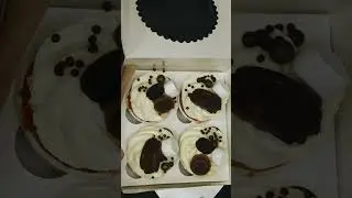 asmr  капкейки с украшением орео и макарон - asmr cupcake cake with oreo and macaroni decoration