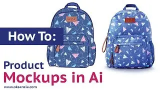 How to create physical product mockups in Adobe Illustrator CC. Backpack mockup with vector pattern.