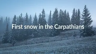 Первый снег в Карпатах.