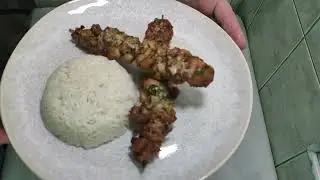 Frigarui de pui cu unt ,usturoi si parmegiano gatite la friteoza cu aer cald de la ninja