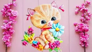 Пряник на 8 Марта. Пряник с котенком. Мастер-класс