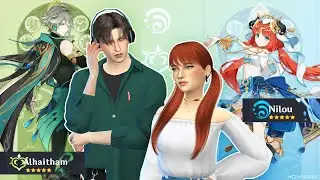 🌊 Creating NILOU and Alhaitham🍃 from Genshin Impact in The Sims 4 | CAS