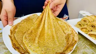 АЖУРНЫЕ БЛИНЫ БЕЗ СОДЫ!Самые ТОНКИЕ БЛИНЫ БЕЗ СОДЫ И РАЗРЫХЛИТЕЛЯ. Так Блины готовила моя СОСЕДКА.