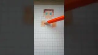 как нарисовать маленького стива из Minecraft по клеточкам
