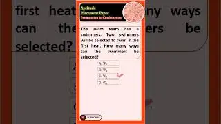 #9 - Permutation and Combination | Placement Paper Problems| IT Placement | Aptitude | 