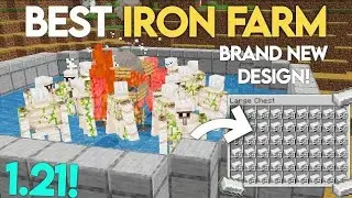 New IRON FARM DESIGN in Minecraft Bedrock 121 UPDATE EASY Tutorial 4K
