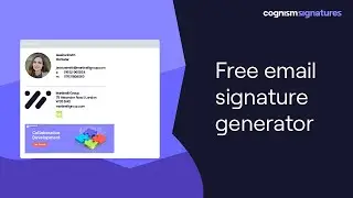 Cognism Signatures | Free email signature generator