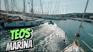 Yelkenli tekne ile Teos Marinaya giriş yapıyoruz.