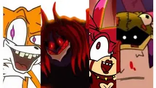 Rare Villains Defeat: Crazy Tails, Knuckles the Kajiu, Crazy Amy & Creepy Big