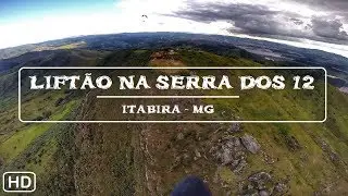 Voo de lift com parapente duplo na Serra dos 12, em Itabira - MG