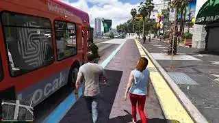T is catching his bus, he must switch the bus in Rockford Hills, LST Navigator, LSBS (GTA 5 Mod)