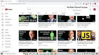 YouTube Channel Scraper Chrome Tutorial