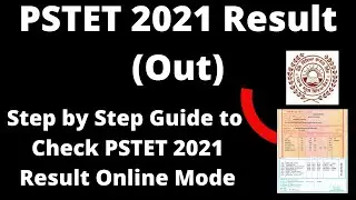 PSTET 2021 Result (Out) - How to Check Officially PSTET 2021 Result Online mode
