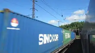 Встречный грузовой под шестью секциями!! Олхинское плато.