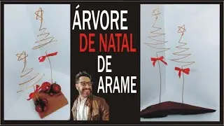 Árvore de Natal de arame com base #arvoredenatal #arvoredearame #decoracaodenatal #cristian