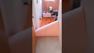 Installing underlayment for tile floor (using Ditra) 