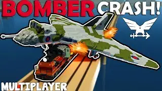 Trying To Bomb A Train!  -  Multiplayer Stormworks Gameplay