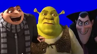 Shrek Vs Dracula blue screens