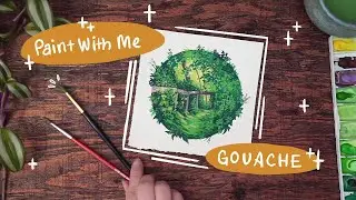 Gouache forest painting process 🌿Forest Illustration Time-lapse