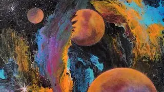 Acrylic Galaxy Art Demo – Painting Tutorial – Acrylic Pour Painting –  Galaxy Art| “Through The Eye”