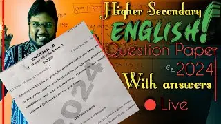 HS English question paper 2024 solve/Higher secondary English question paper 2024 with answer
