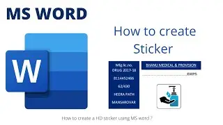 sticker maker |How to prepare sticker in MS word | RSCIT COURSE