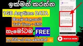 1GB + SMS + ANY NETWORK CALL මෙන්න | Free Data Hutch | Hutch free data sinhala | Hutch free data
