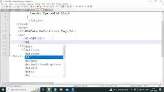 How to use DD tag for Data definition in HTML | DD tag
