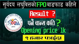 suryodaya womi laghubitta bittiya sanstha fpo | suryodaya womi laghubitta fpo result | fpo result