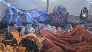 ⛈️ A rainy and stormy night for nomads: Trying to survive in the mountains 🏔