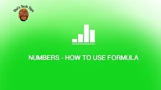 How to copy and paste formula using Numbers