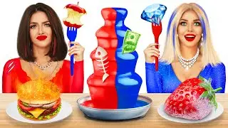 Tantangan Makan Panas VS Dingin! Perang Lucu Gadis Api VS Gadis Es dengan Snack oleh RATATA POWER