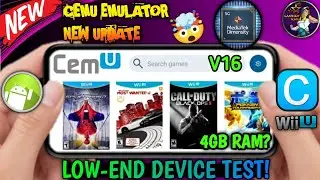 Cemu V16 Emulator For Android | *LOW-END* DEVICE TEST!