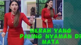 Angel Karamoy in hot red dress