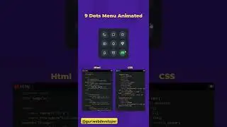 Dot menu animation #css #html #css #javascript #ytshorts #shorts #viralvideo #webdesign #webdev #yt