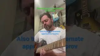 Guitar solo improvising over chord vamp guitar lesson 