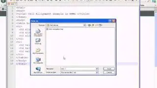 HTML Tutorial : cell alignment in table