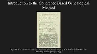 An Introduction to the Coherence Based Genealogical Method (CBGM)