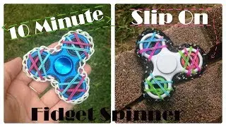 10 Minute! Slip On- Rainbow Loom Fidget Spinner #4