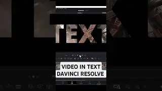 How To Place Video Inside Text In Davinci Resolve