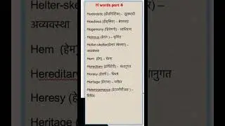 Daily vocab | H words part 4 #toefl #ssc #english #vocabulary #cgl #cpo #shorts