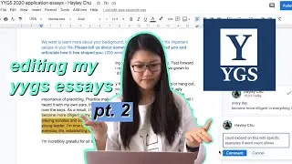 editing my yygs essays one year later! pt. 2