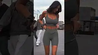 Beautiful Russian girl street style 