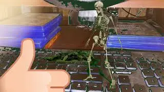 klawiatura jako grób,keyboard as a grave [ zielony ekran / green screen ]