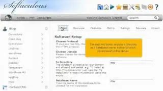 Installing MediaWiki using Softaculous