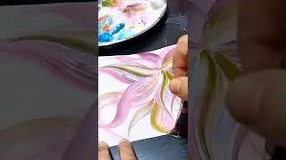 abstract flower petals one stroke brush #onestrokepainting #flowerpainting #acrylicpainting #art